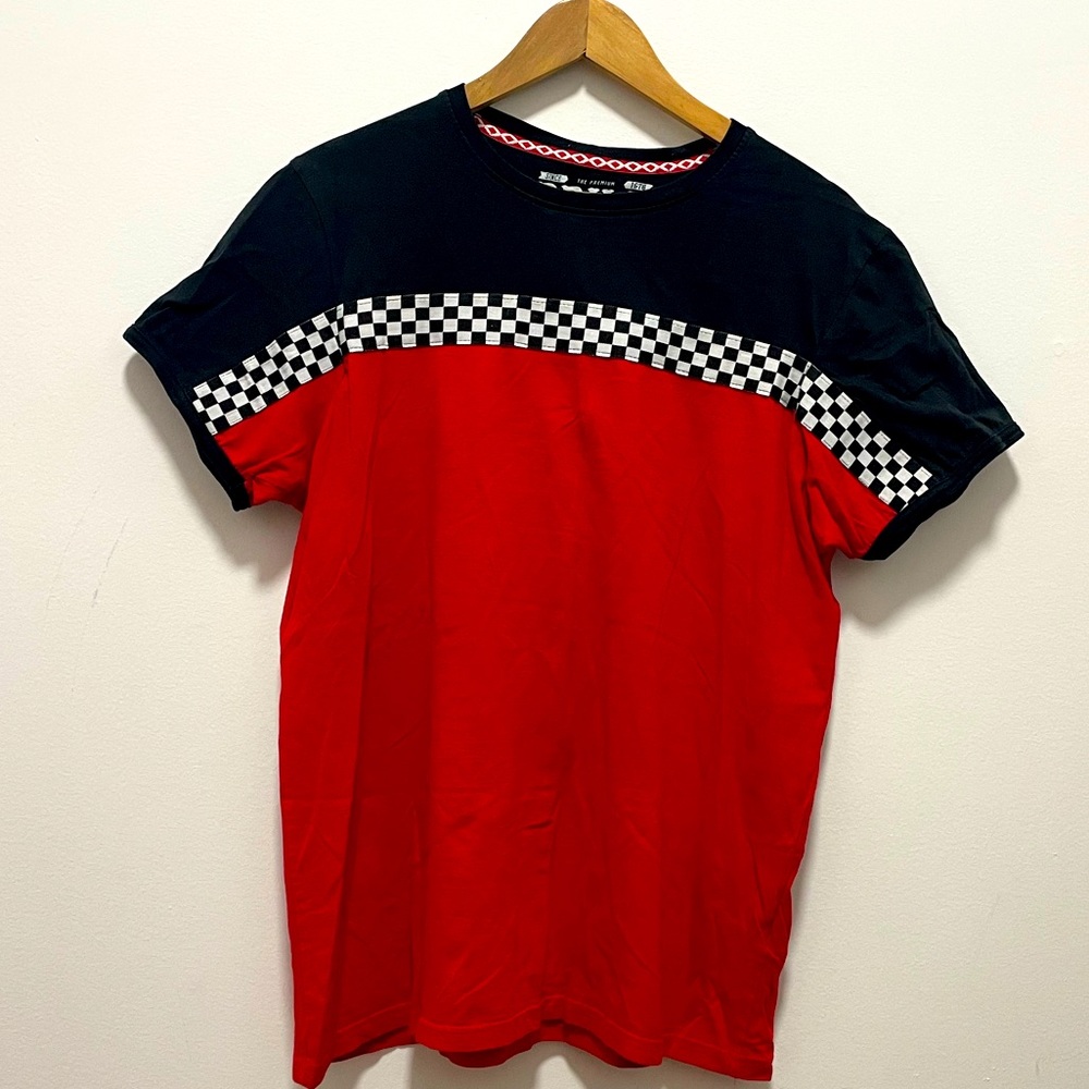 Drill Checkered Flag Racing Crew neck tshirt